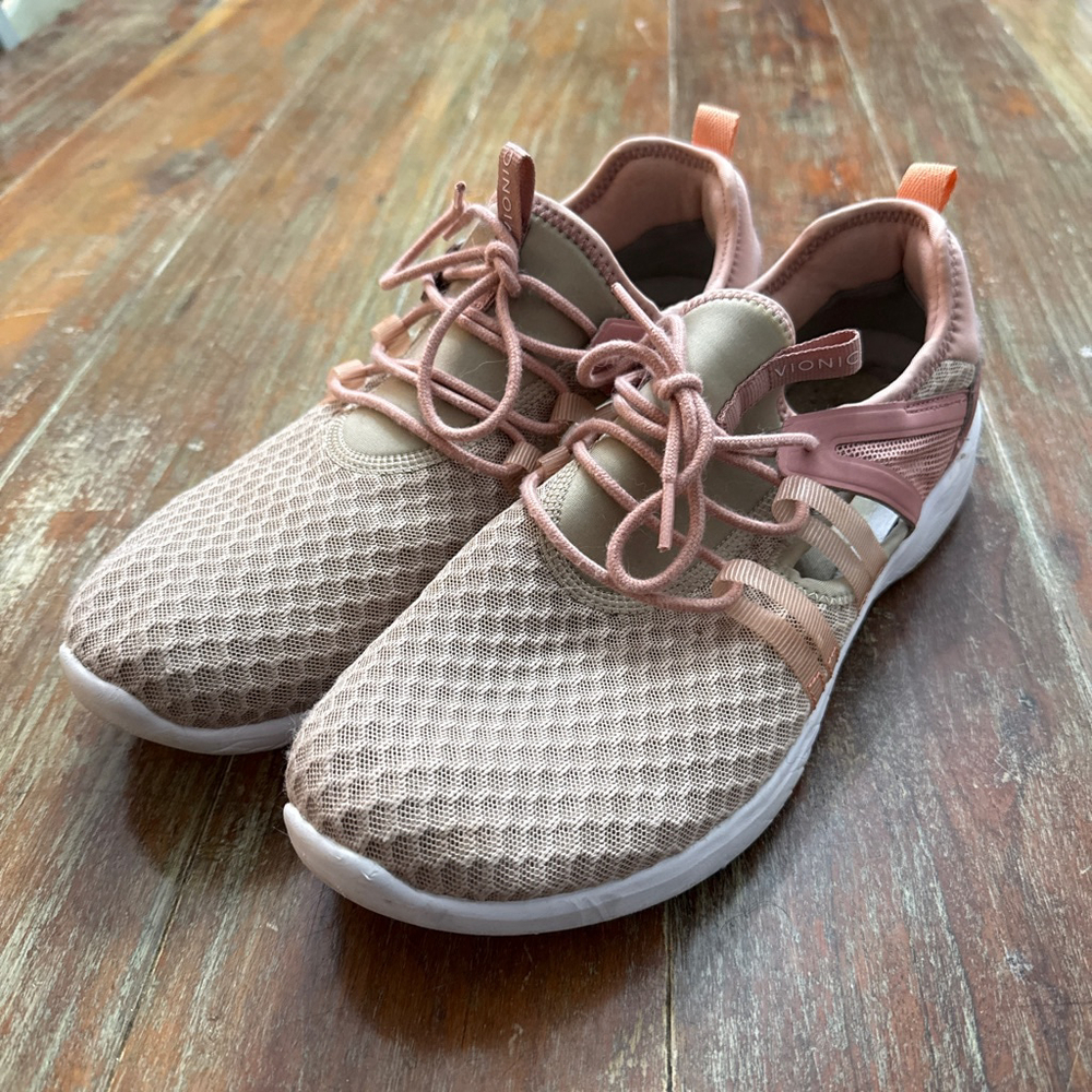 Vionic Adore Active Walking Sneakers Pink Mesh Orthotic Support Women's Size 11
